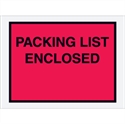 Picture of 4 1/2" x 6" Red "Packing List Enclosed" Envelopes