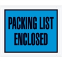 Picture of 4 1/2" x 5 1/2" Blue "Packing List Enclosed" Envelopes