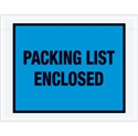 Picture of 7" x 5 1/2" Blue "Packing List Enclosed" Envelopes