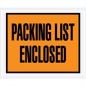 Picture of 4 1/2" x 5 1/2" Orange "Packing List Enclosed" Envelopes