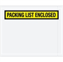 Picture of 4 1/2" x 5 1/2" Yellow "Packing List Enclosed" Envelopes