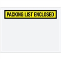 Picture of 4 1/2" x 6" Yellow "Packing List Enclosed" Envelopes