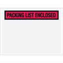 Picture of 4 1/2" x 6" Red "Packing List Enclosed" Envelopes