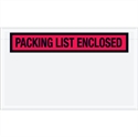 Picture of 4 1/2" x 7 1/2" Red "Packing List Enclosed" Envelopes