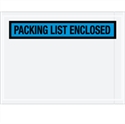 Picture of 4 1/2" x 6" Blue "Packing List Enclosed" Envelopes