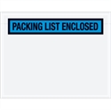 Picture of 7" x 5 1/2" Blue "Packing List Enclosed" Envelopes