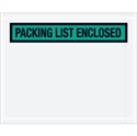 Picture of 4 1/2" x 5 1/2" Green "Packing List Enclosed" Envelopes