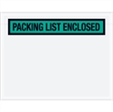 Picture of 7" x 5 1/2" Green "Packing List Enclosed" Envelopes