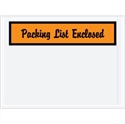 Picture of 4 1/2" x 6" Orange "Packing List Enclosed" Envelopes