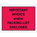 Picture of 4 1/2" x 6" Red "Important Invoice and/or Packing List Enclosed" Envelopes