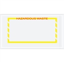 Picture of 5 1/2" x 10" Yellow Border "Hazardous Waste" Document Envelopes
