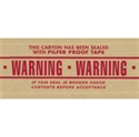 Picture of 3" x 450' - "Warning" Central - 240 Pre-Printed Reinforced Tape