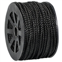 Picture of 3/8" 2,450 lb 600' Black Twisted Polypropylene Rope