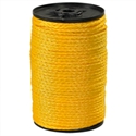 Picture of 3/16" 450 lb 1,000' Yellow Hollow Braid Polypropylene Rope