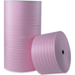 Picture for category Non-abrasive, light-weight Air Foam is filled with thousands of cushioning air cells to protect your product.<ul><li>Shock absorbing foam protects delicate items.</li><li>Provides light cushioning and surface protection.</li><li>Moisture resistant.</li><li>Pink Anti-Static foam protects sensitive electronic components from static discharge.</li></ul>